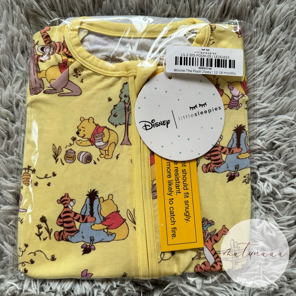 Little Sleepies Winnie The Pooh Zippy 12-18 Months - Picture 2 of 3
